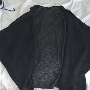 Oversized lightweight black cardigan